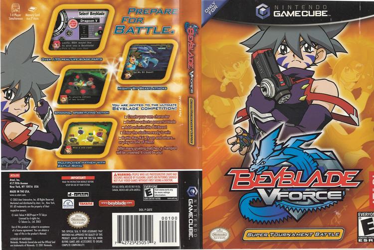 Jeu BEYBLADE VFORCE Super Tournament Battle Sur Nintendo GameCube - Édition Complète, Rare, Très Bon état