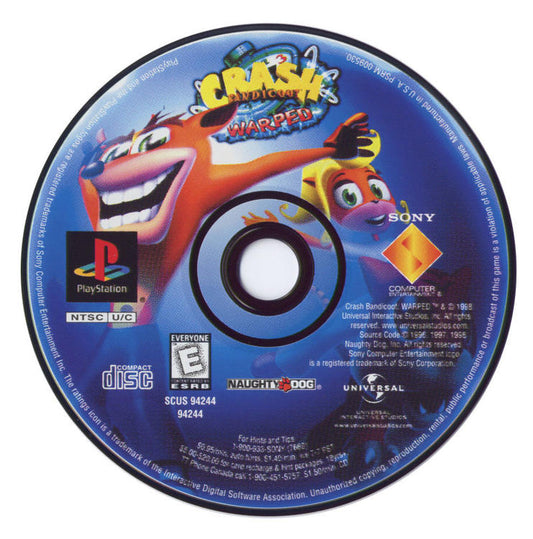 Crash Bandicoot 3 Warped (Loose) (used)