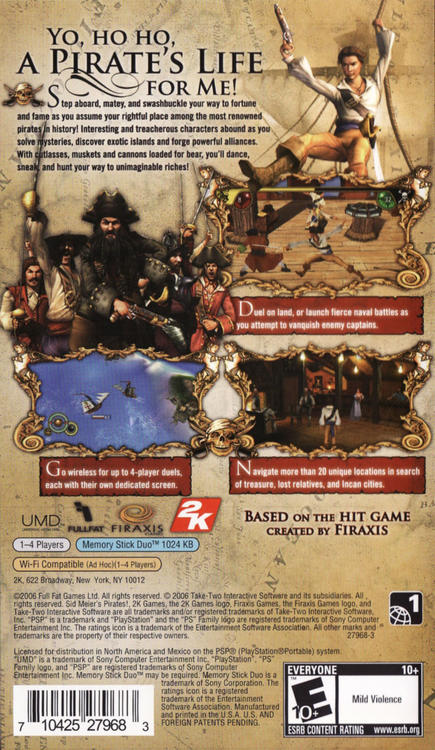 Sid Meiers Pirates Live the Life (Complete) (used)
