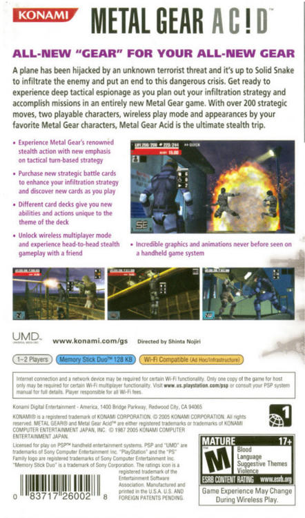 Metal Gear Acid 2 (Complete) (used)