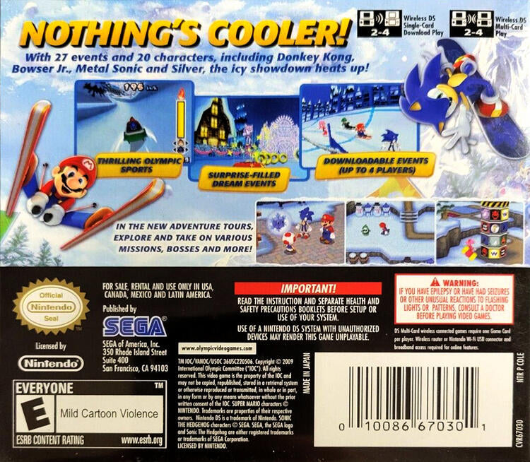 Mario and Sonic Olympic Winter Games (Complete) (used)