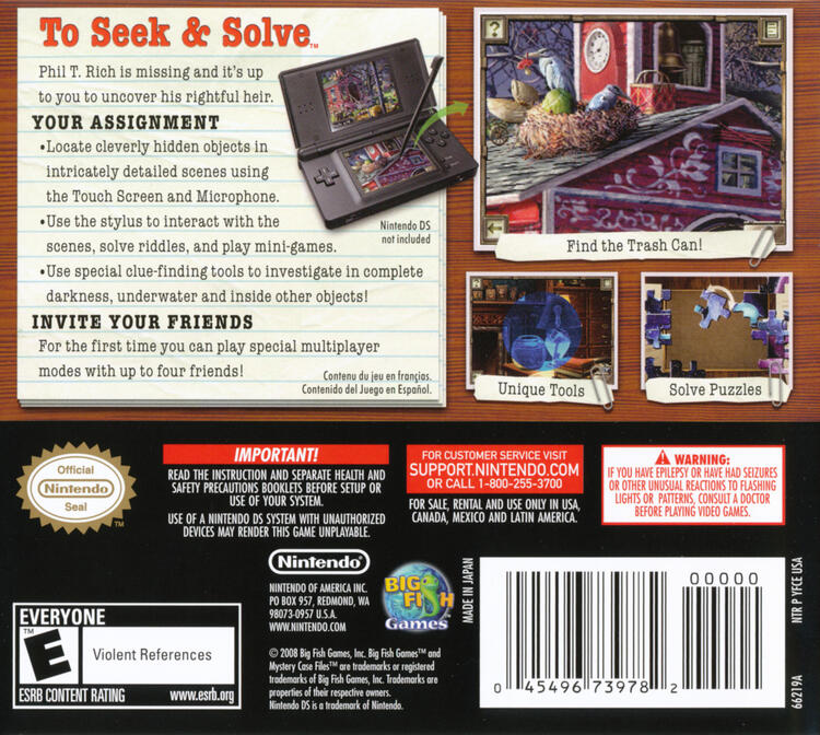 Mystery Case Files MillionHeir (Complete) (used)