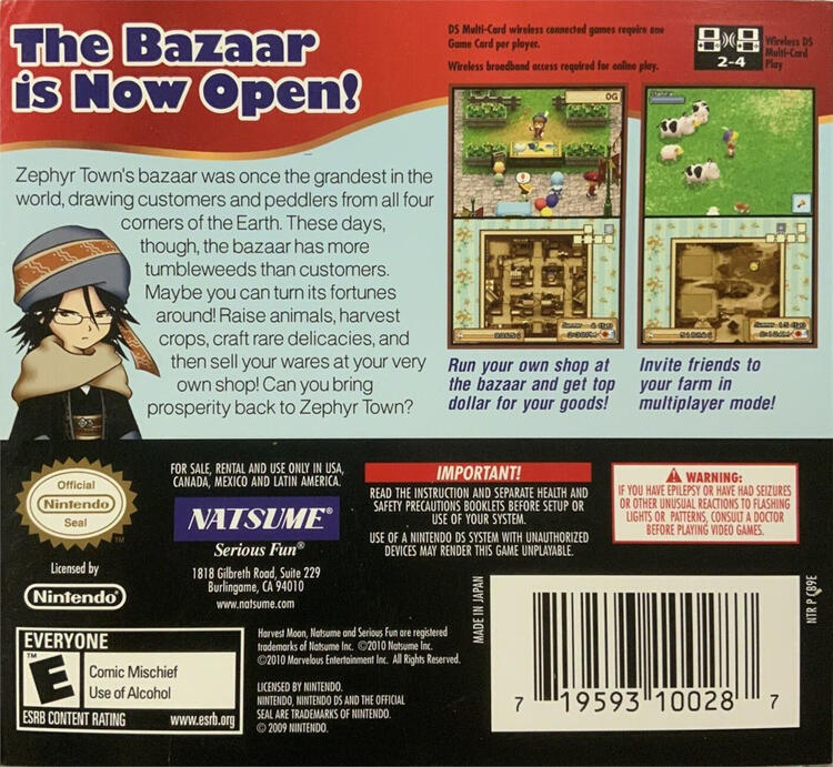 Harvest Moon DS Grand Bazaar (Complete) (used)