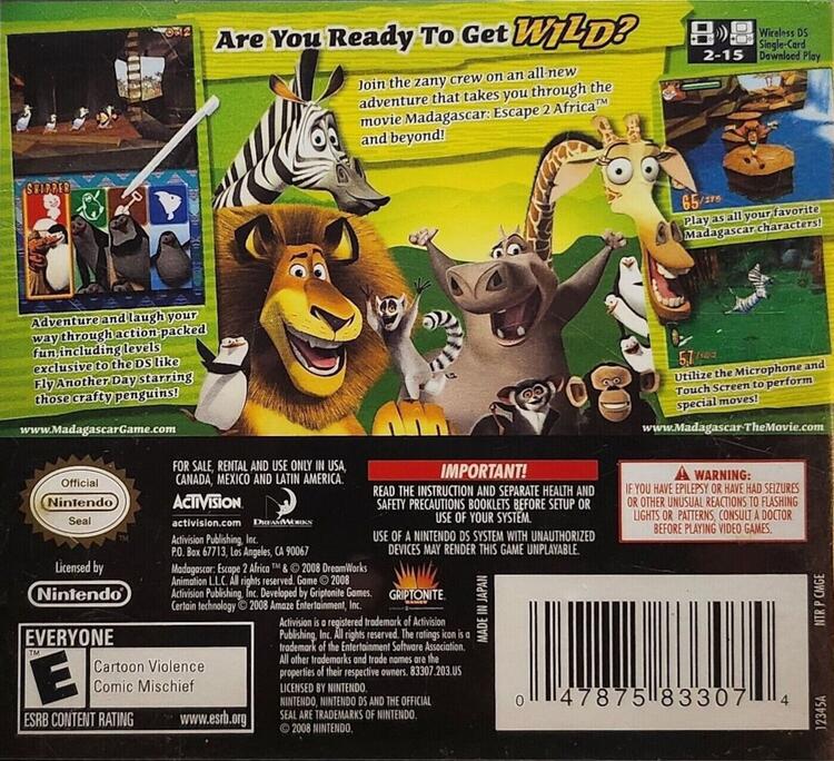 Madagascar Escape 2 Africa (Complete) (used)