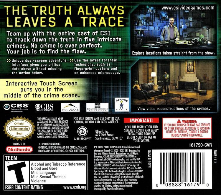 CSI Dark Motives (Complete) (used)