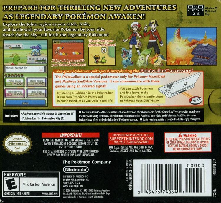 Pokemon HeartGold Version (Complete w/Pokewalker) (used)
