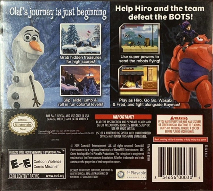 Disney 2 Pack Frozen & Big Hero 6 (Complete) (used)
