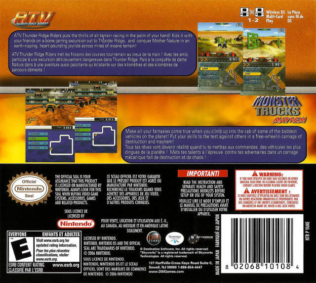 ATV Thunder Ridge Riders and Monster Truck Mayhem (Complete) (used)