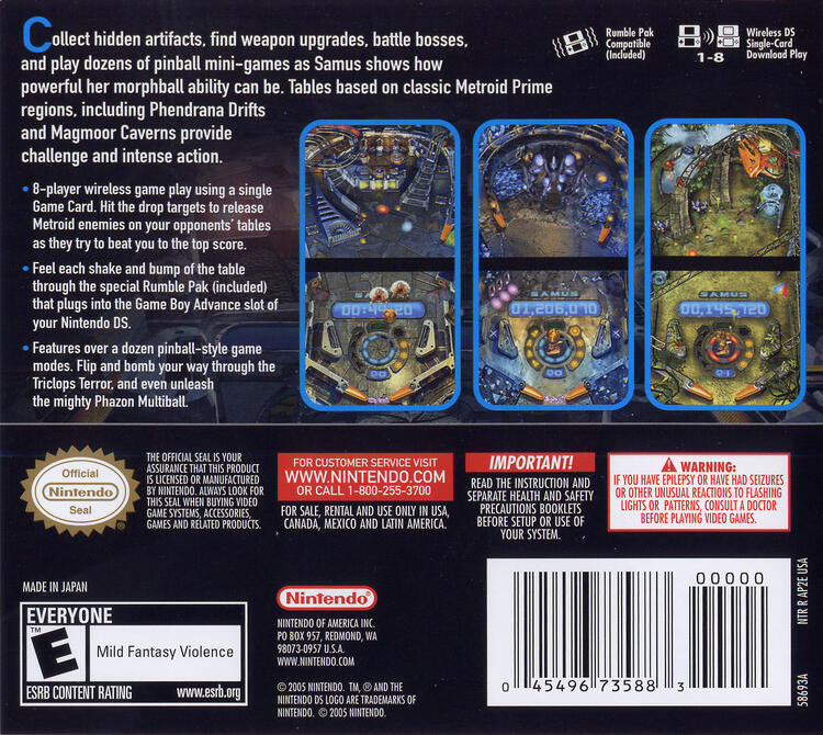Metroid Prime Pinball (Complete) (used)