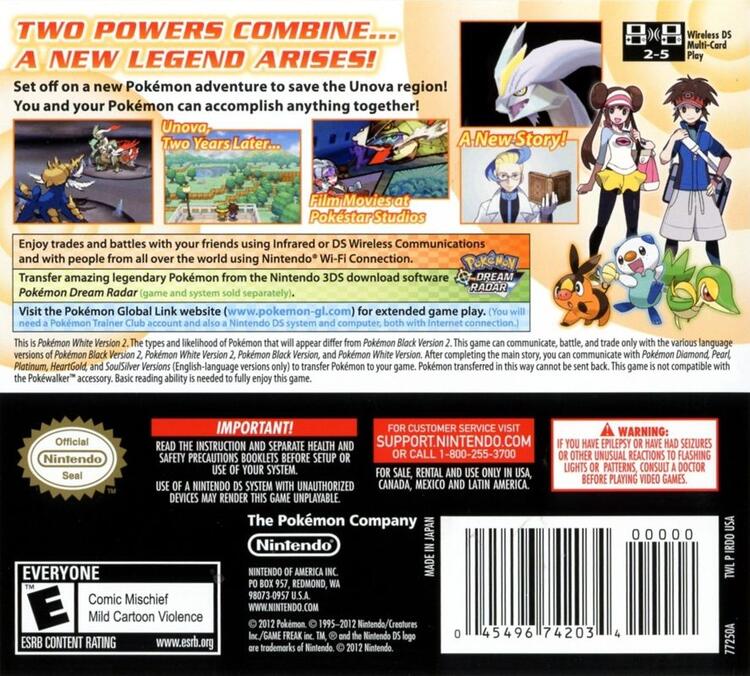 Pokemon White Version 2 (Complete) (used)