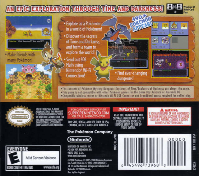 Pokemon Mystery Dungeon Explorers of Darkness (Complete) (used)