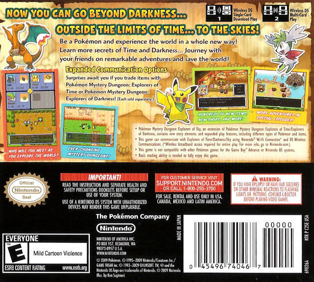 Pokemon Mystery Dungeon Explorers of Sky (Complete) (used)