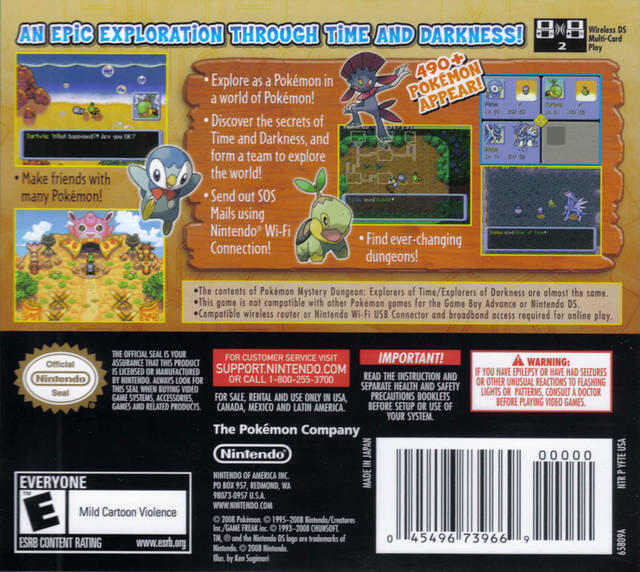 Pokemon Mystery Dungeon Explorers of Time (Complete) (used)