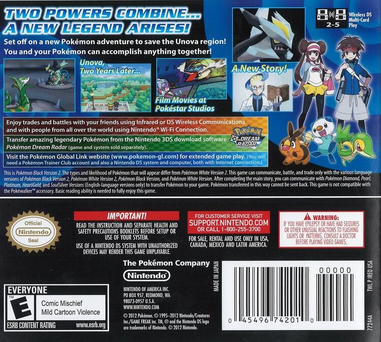 Pokemon Black Version 2 (Complete) (used)