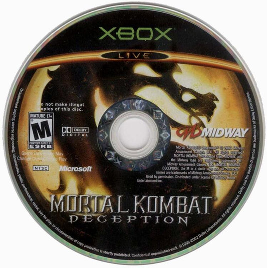 Mortal Kombat Deception *BC360* (Loose) (used)