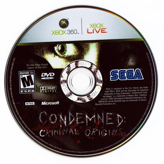 Condemned Criminal Origins *BCXB1* (Loose) (used)