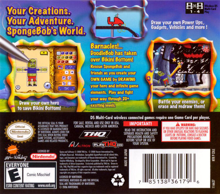 Drawn to Life SpongeBob SquarePants Edition (Complete) (used)