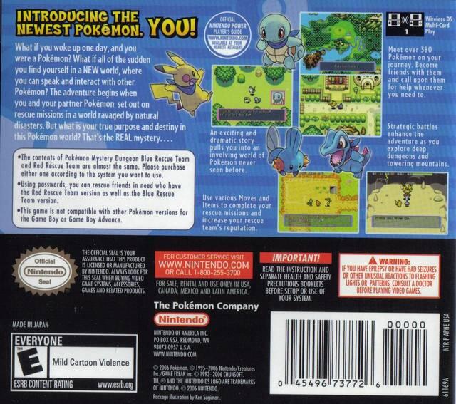 Pokemon Mystery Dungeon Blue Rescue Team (Complete) (used)