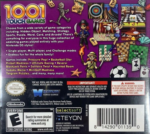 1001 Touch Games (Complete) (used)