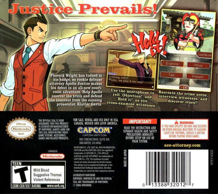 Ace Attorney Apollo Justice (Complete) (used)