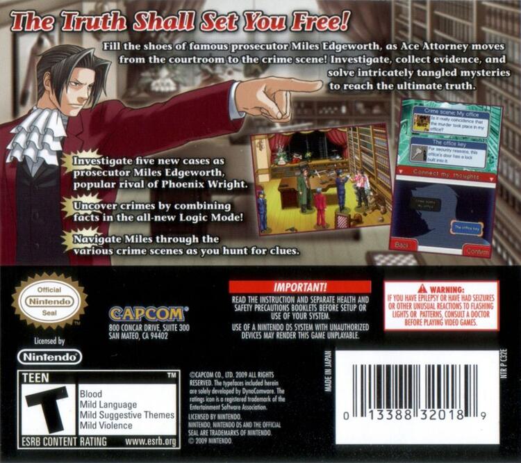 Ace Attorney Investigations: Miles Edgeworth (Complete) (used)