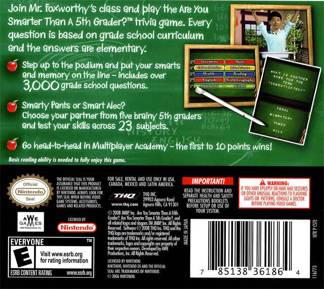 Are You Smarter Than A 5th Grader? Make the Grade (Complete) (used)