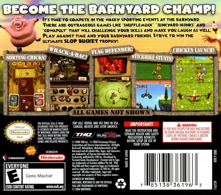 Back at the Barnyard Slop Bucket Games (Complete) (used)