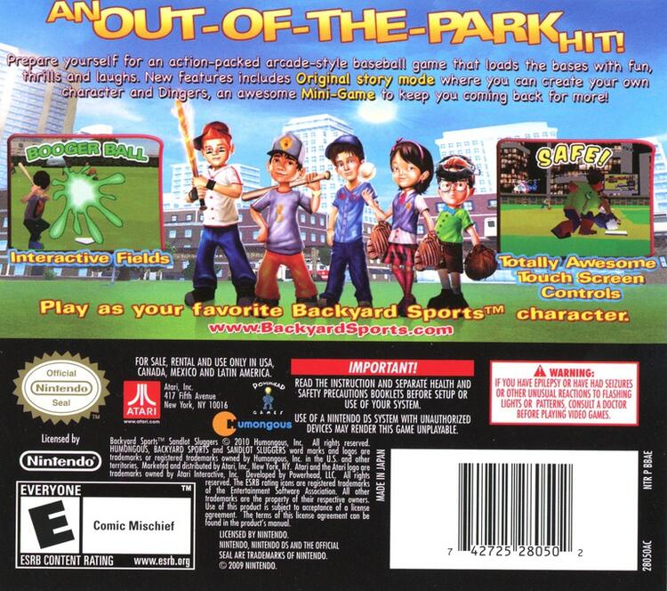 Backyard Sports: Sandlot Sluggers (Complete) (used)