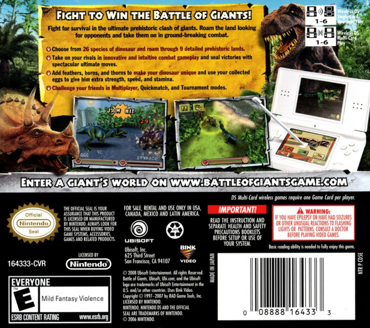 Battle of Giants Dinosaurs (Complete) (used)