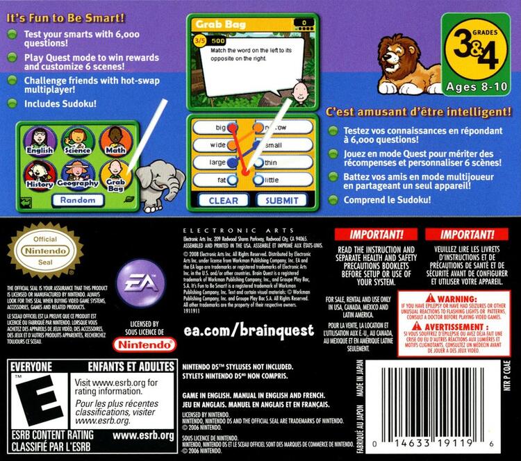 Brain Quest Grades 3 & 4 (Complete) (used)