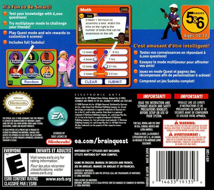 Brain Quest Grades 5 & 6 (Complete) (used)