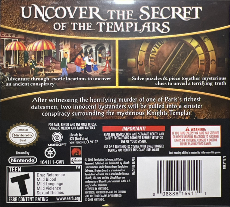 Broken Sword The Shadow of the Templars (Complete) (used)