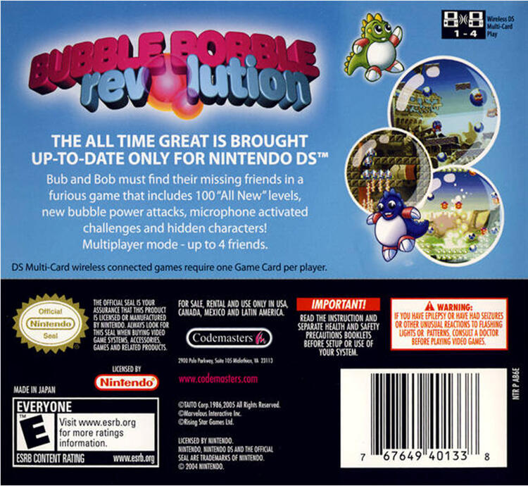 Bubble Bobble Revolution (Complete) (used)