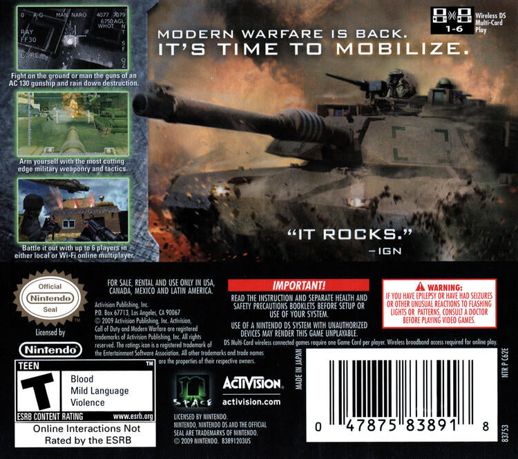 Call of Duty Modern Warfare Mobilized (Complete) (used)