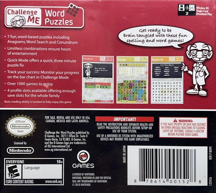Challenge Me: Word Puzzles (Complete) (used)