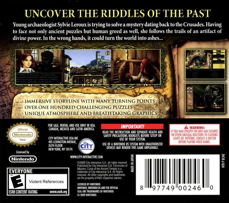 Chronicles of Mystery: Curse of the Ancient Temple (Complete) (used)