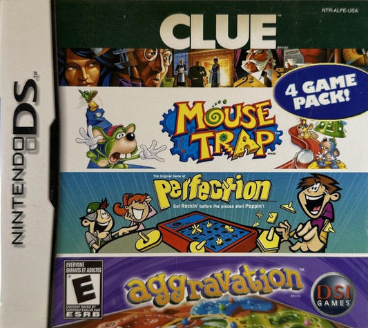 4 Game Pack [Clue Mouse Trap Perfection Aggravation] (Complete) (used)