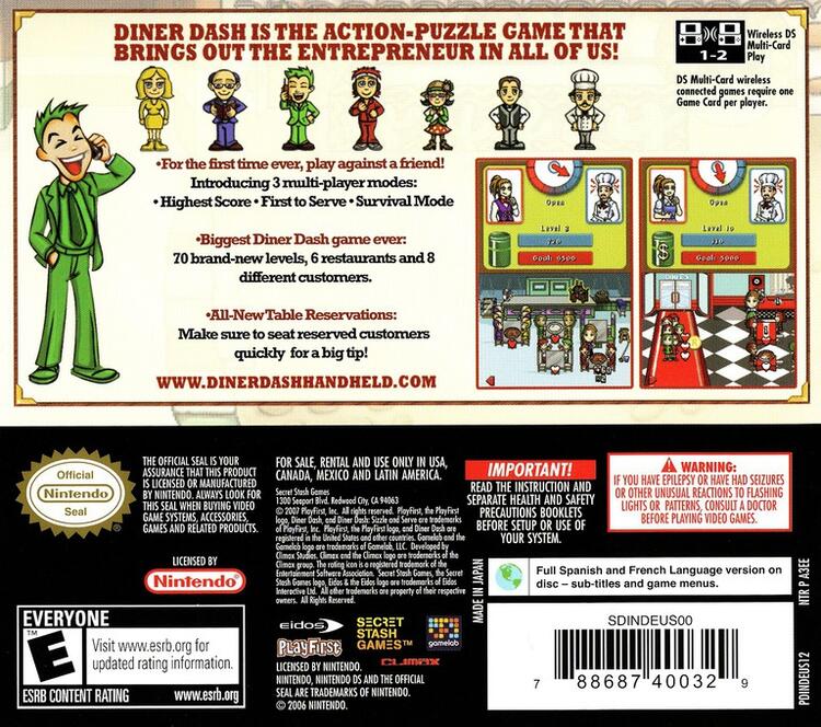 Diner Dash Sizzle and Serve (Complete) (used)