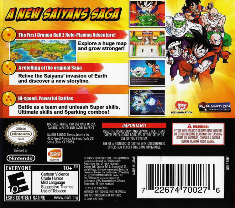 Dragon Ball Z Attack of the Saiyans (Complete) (used)