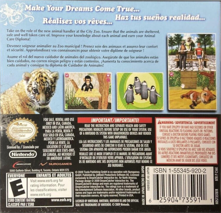 Dreamer Series: Zoo Keeper (Complete) (used)