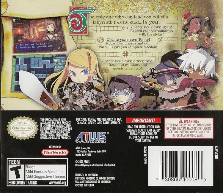 Etrian Odyssey (Complete) (used)