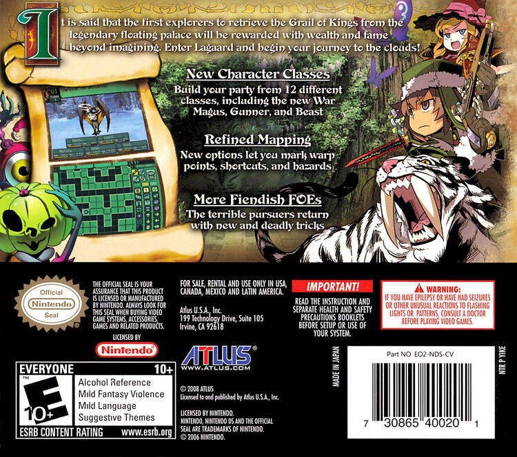 Etrian Odyssey II Heroes of Lagaard (Complete) (used)
