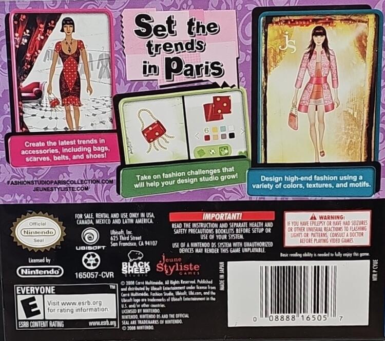 Fashion Studio: Paris Collection (Complete) (used)