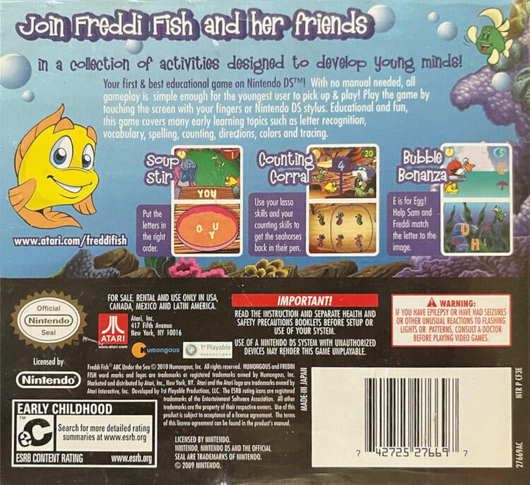 Freddi Fish: ABC Under The Sea (Complete) (used)