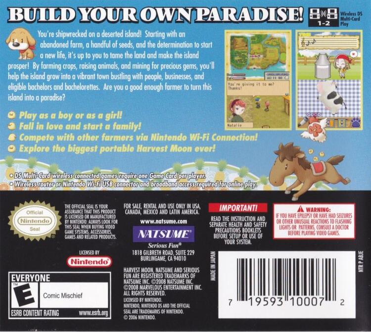 Harvest Moon DS Island of Happiness (Complete) (used)