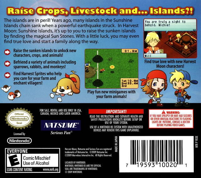Harvest Moon DS Sunshine Islands (Complete) (used)