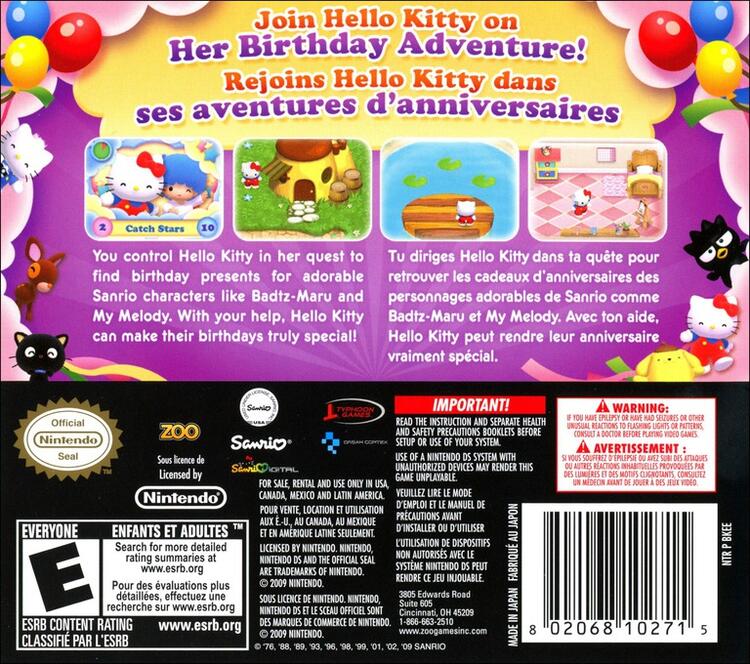 Hello Kitty Birthday Adventures (Complete) (used)