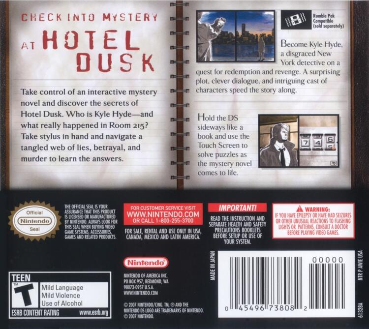 Hotel Dusk Room 215 (Complete) (used)