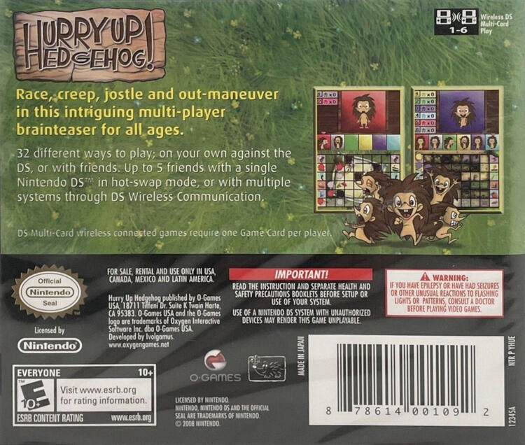 Hurry Up Hedgehog (Complete) (used)