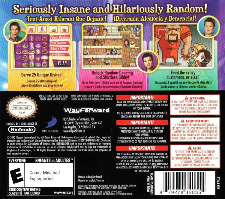 iCarly: Groovy Foodie (Complete) (used)